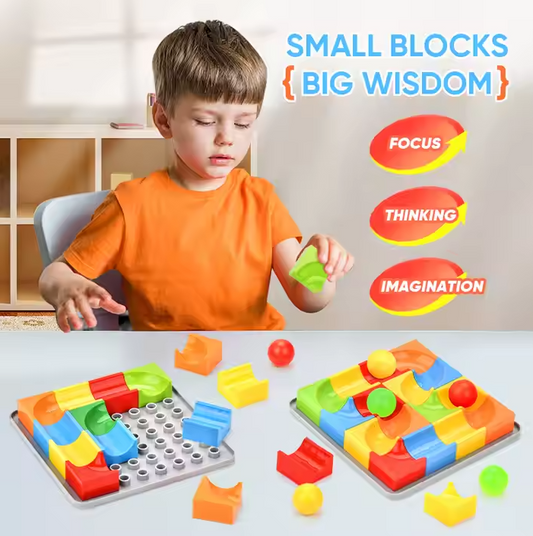 Children's Educational Drawing Board Toys Balance Ball Track Building Blocks Colour Writing Board Puzzle Toys