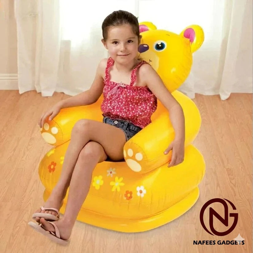 Cute Animal Inflatable Chair for Kids | Soft & Comfortable Air Sofa for Babies & Toddlers (Assorted Designs)