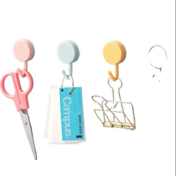 10Pcs Pack Hook Adhesive Suction Cup Hooks Sticky Hook Wall & Ceiling & Door Nail Free Clear Hook for Bathroom and Kitchen No Scratch Waterproof and Oilproof Sticker