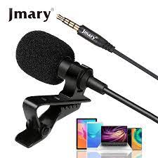 Jmary Professional Lavalier Microphone - External Clip-on Lapel Mic for Smartphones, Laptops & Tablets - Noise Reduction Mic for Vlogging & Interviews