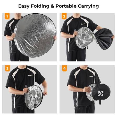 5-in-1 Portable Photography Light Reflector - Multi-Disc Studio Lighting Kit