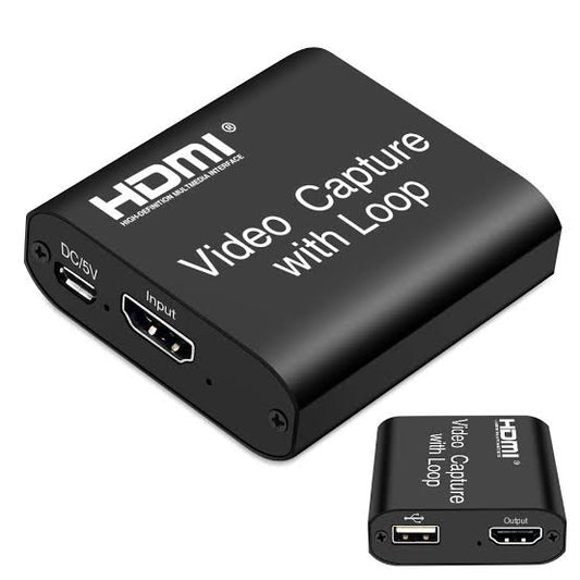 HDMI Video Capture Card with Loop Out 4K 1080p USB Live Streaming Device