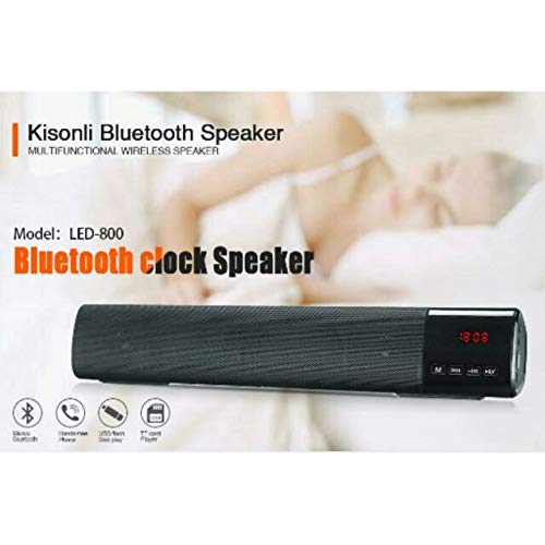 Kisonli LED-800 Bluetooth Soundbar Speaker – Rechargeable Wireless Speaker with LED Display