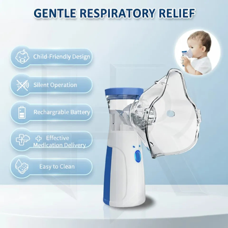 Portable Mesh Nebulizer Machine JSL-W302 - Quiet & Efficient Handheld Nebulizer for Kids & Adults