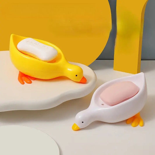 Little Duck Soap Holder Cute Soap Drying Rack Kitchen Bathroom Shelf Floor Type Soap Holder Portable Soap Organizer Soap Case For Shower Bathroom Kitchen