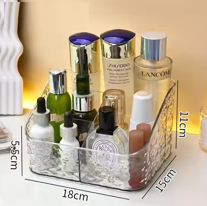 Multifunctional 4 Compartment Acrylic Cosmetic Organizer Box