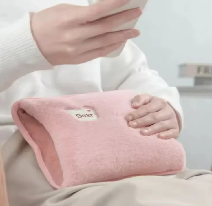 Fluffy Electric Hot Water Bottle Heat Pad For Pain Relief Hot Water Bottle