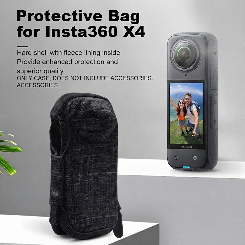 Mini Protective Storage Case for Insta360 X5 / X4 - Portable Hard Body Carrying Bag & Stand-alone Travel Pouch