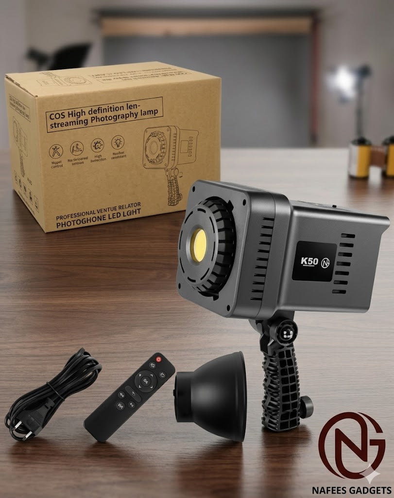 Professional COB LED Photography Light | High-Definition Studio Video Lamp with Remote Control