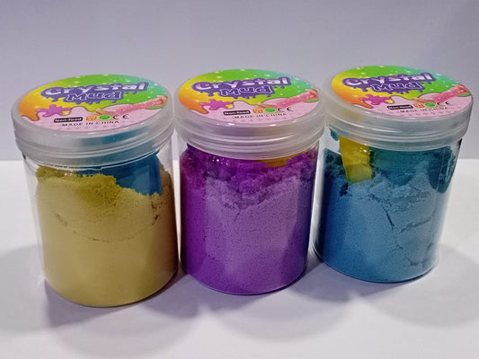 Crystal Mud Jar Magic Sand Toy Set for Kids Molds Creative Playing Sets Include Bucket Sand Models