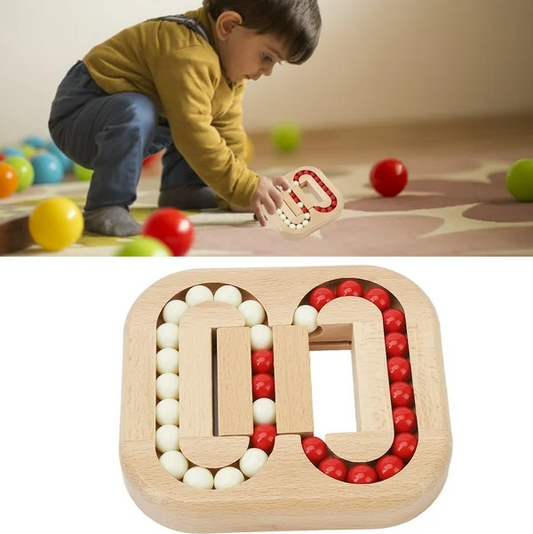 Magic Beans Cube Fingertip Fidget Spinner Toys Wooden Maze Game Stress Relief Leisure Planar Ball Educational Early Education Rolling Magical Bean Cube Balls