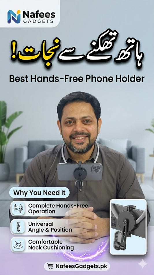Flexible Mobile Phone Neck Bracket - Hands-Free Lazy Bracket for Movies, Vlogging & Video Calls