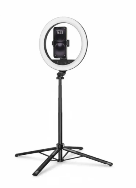 NeePho NP-L16 12-inch LED Ring Light with 2.1m Quadruped Tripod Stand & Bluetooth Remote | 3 Color Modes & Dimmable Brightness for Vlogging, TikTok, Makeup & Live Streaming