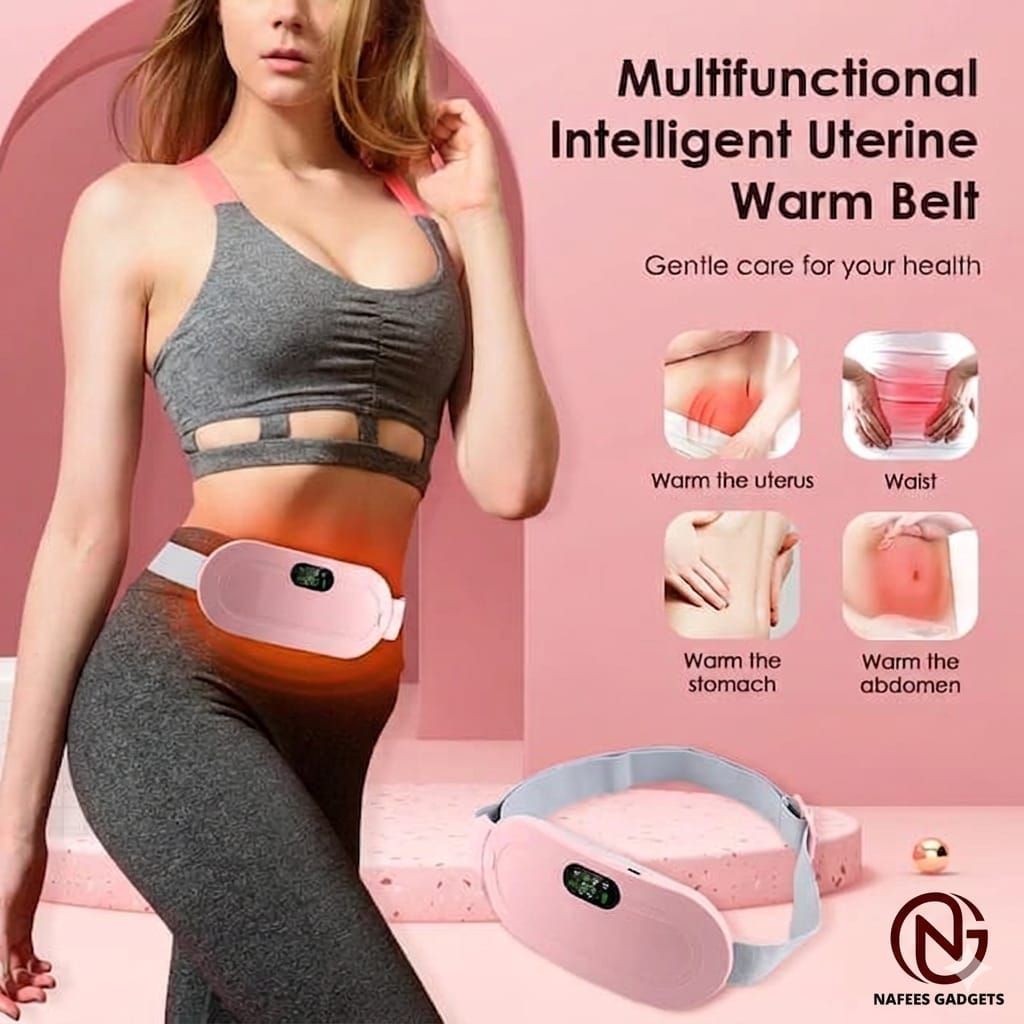 Intelligent Period Pain Relief Heating Pad - Uterine Warm Belt with Vibration Massage