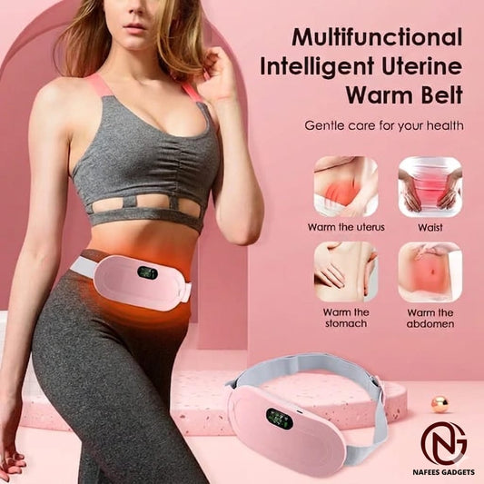Intelligent Period Pain Relief Heating Pad - Uterine Warm Belt with Vibration Massage