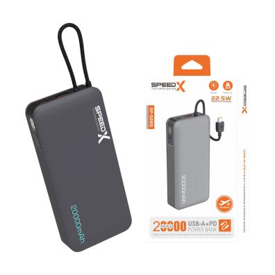 Speed-X 20000mAh Super Fast Charging Power Bank - 22.5W PD Support