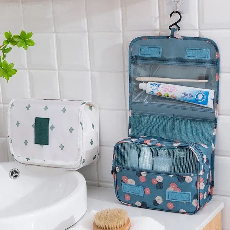 Hanging Travel Toiletry Bag & Makeup Organizer Pouch