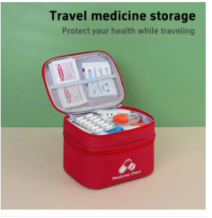 Household Portable Waterproof Outdoor Travel Medical Multi-Pocket Medicine First Aid Kit Storage Bag (Not Included First Aid Accessories)