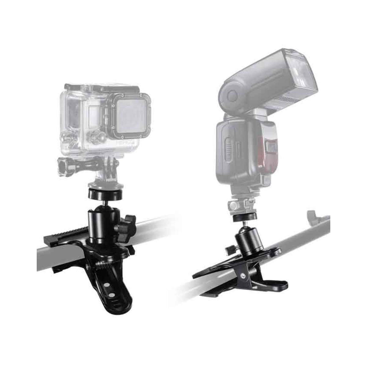 Heavy-Duty Metal Desk Clamp Mount with 360° Ball Head – 1/4-inch Screw for Cameras & Lighting