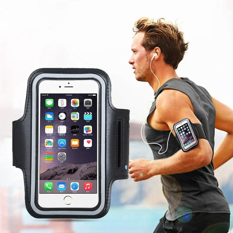 Large Sports Running Arm Band - Black