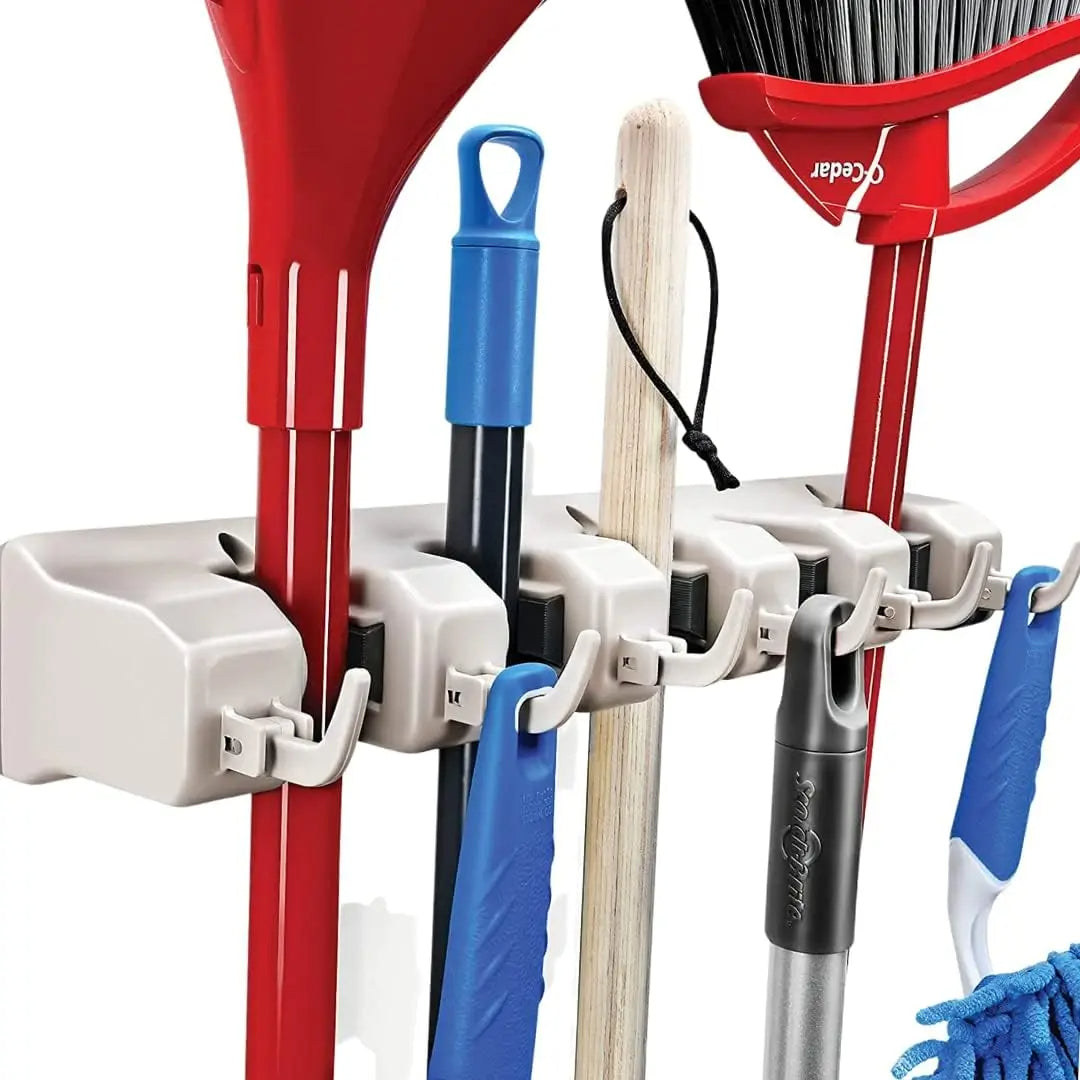 Wall-Mounted Mop Organizer