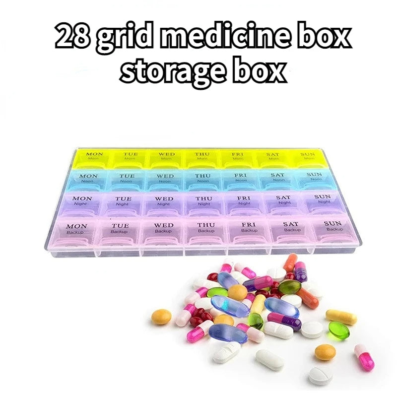 7 Days/ Week Transparent Lid Tablet Pill Box Holder/ Medicine Storage Organizer