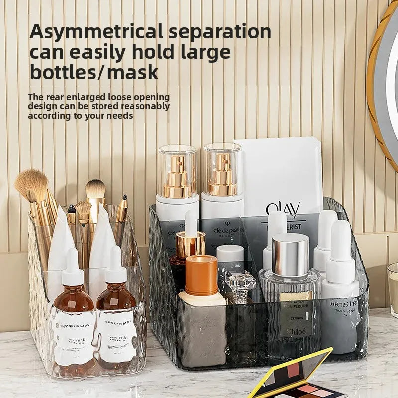 Multifunctional 4 Compartment Acrylic Cosmetic Organizer Box