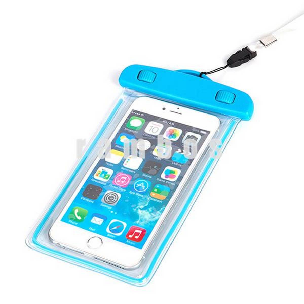 Waterproof Case Bag Transparent Touch Screen Premium Cell Phone Pouch Cover - Blue-