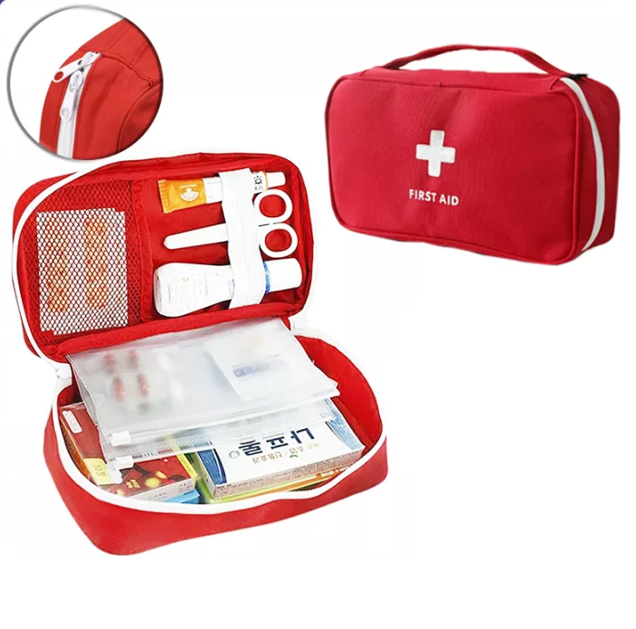 Portable First Aid Kit Storage Bag - Compact Emergency Medical Organizer Pouch for Home, Travel, Car & Outdoor Activities