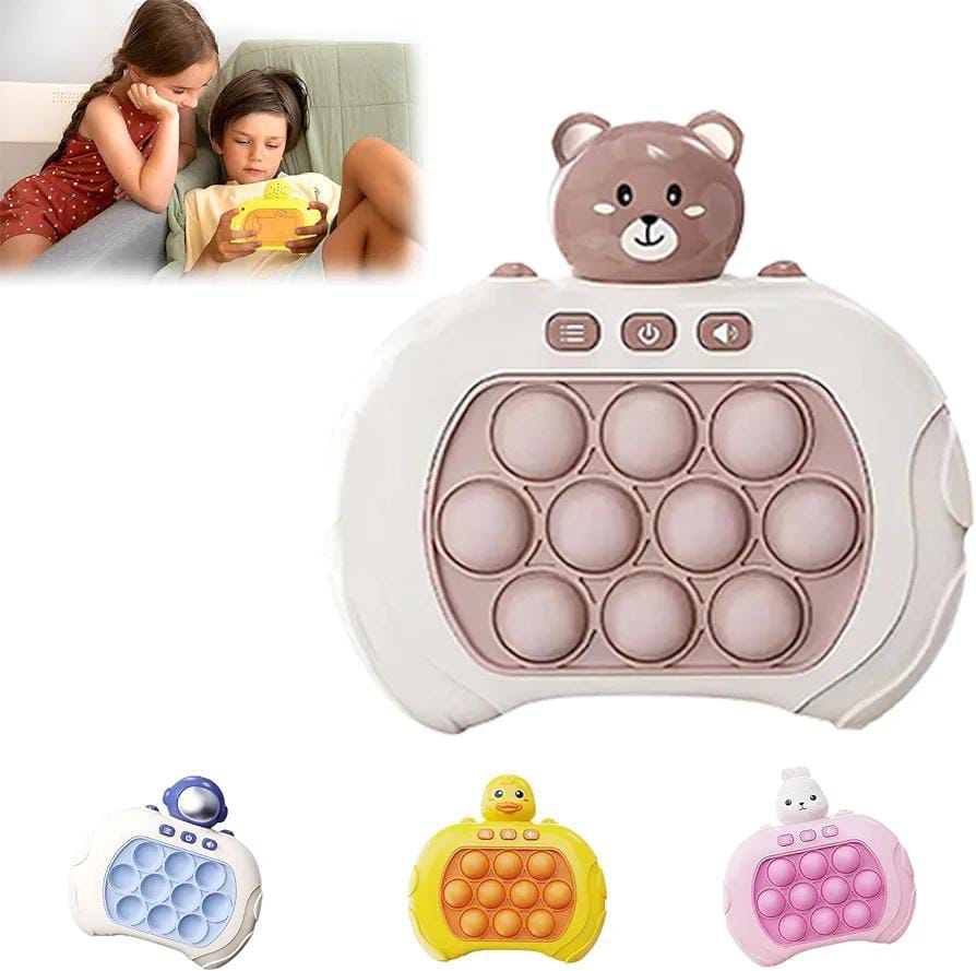 Pop Fidget Games for Kids Breakthrough Puzzle Game Machine Push Bubble Pop Puzzle Game Light Quick Push Game Console Push Button Toy for Kids Girl Boy Birthday Gift Poplight Antistress Fidget Toys