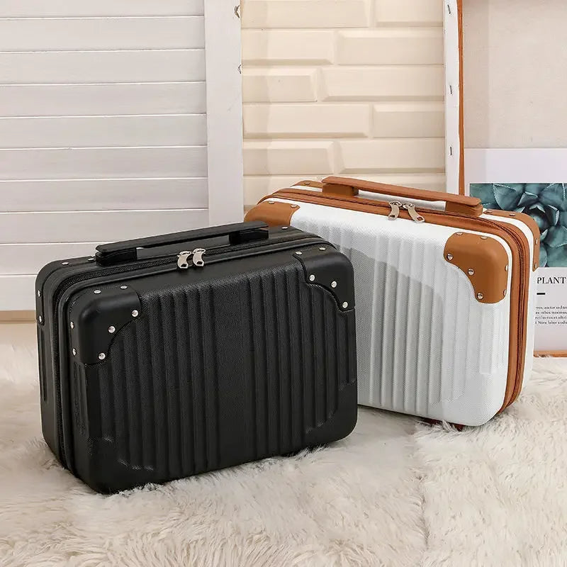 Waterproof Mini Travel Cosmetic Suitcase Storage Portable Makeup Storage Box Cosmetic Travel Case Waterproof, Cosmetic Box Vanity Box Mini Suitcase Women