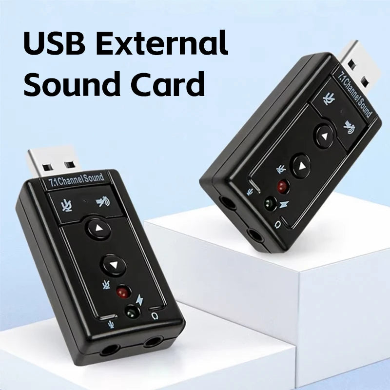 Usb Sound Card 7.1 Black