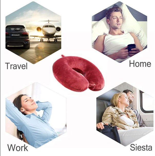 Premium Soft U-Shaped Travel Neck Pillow - Comfortable Support for Car, Plane & Office Use
