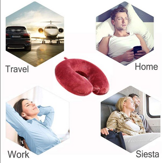Premium Soft U-Shaped Travel Neck Pillow - Comfortable Support for Car, Plane & Office Use