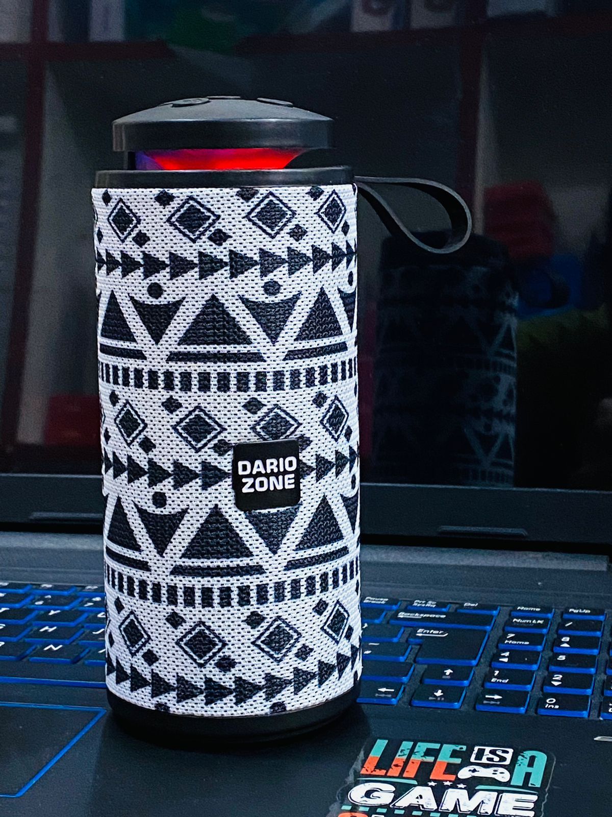 Dario Zone TG-Series Portable Bluetooth Speaker - Stylish Fabric Design with RGB Lights