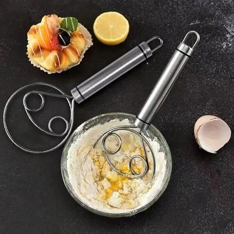 Stainless Steel Dough Whisk - Professional Baking & Mixing Tool