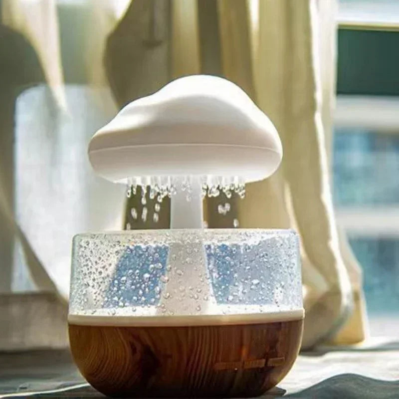 Rain Cloud Humidifier with 7 Color LED Lights - Essential Oil Diffuser