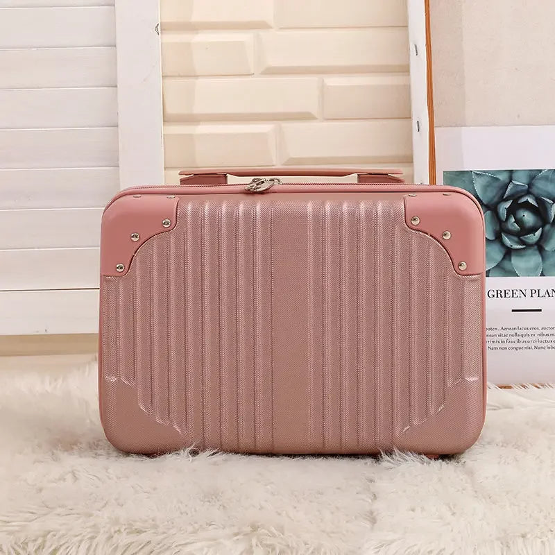 Waterproof Mini Travel Cosmetic Suitcase Storage Portable Makeup Storage Box Cosmetic Travel Case Waterproof, Cosmetic Box Vanity Box Mini Suitcase Women