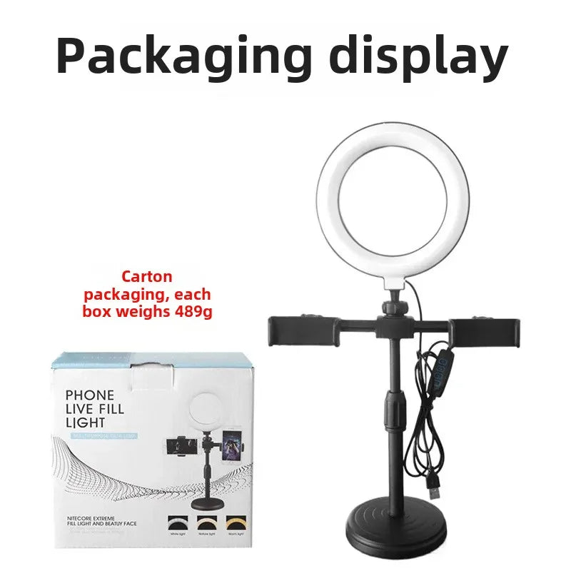 LIVE DESKTOP RING LIGHT PHONE HOLDER L8066