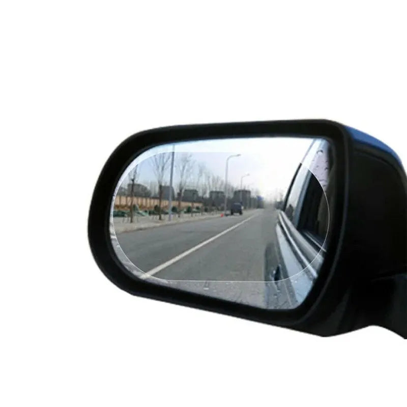 2 Pack Oval Car Rearview Mirror Protective Film Waterproof Rainproof Clear Protective Film