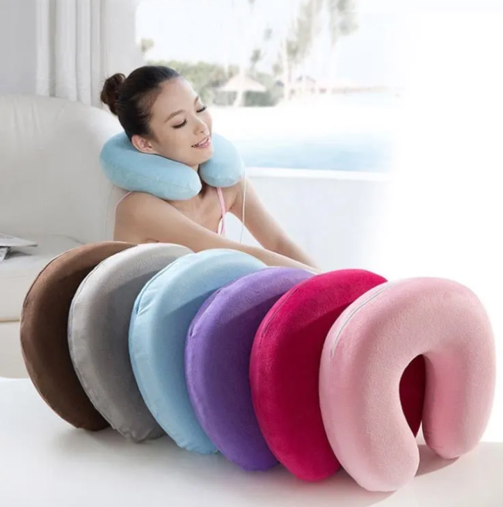 Relax Comfortable U Shaped Pillow Airplane Travel Sleep Head Rest Pillow Foam Pillow Neck Pillow Car Pillow Cushion