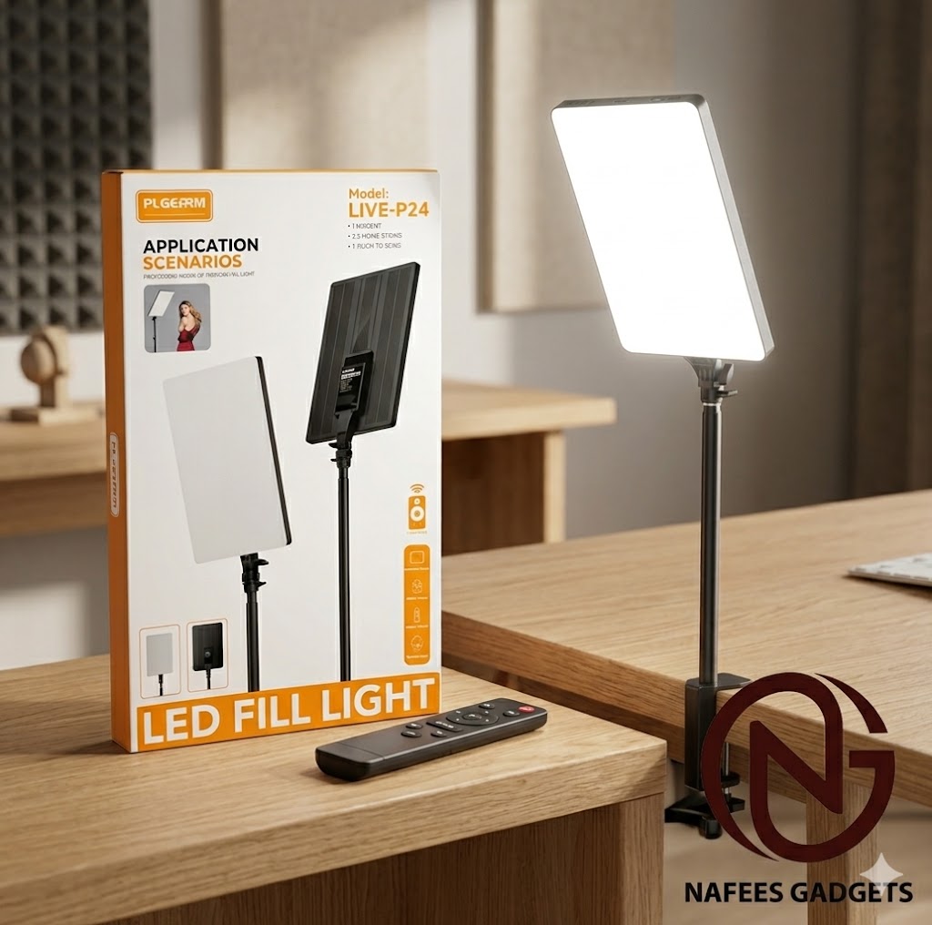 LIVE-P24 Professional LED Fill Light with Remote Control – Studio Quality Lighting for Content Creation & Live Streaming