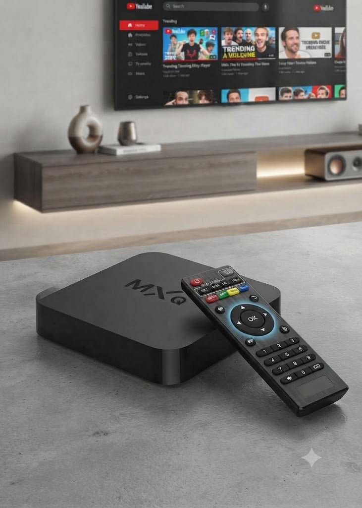 MXQ Pro Android TV Box - 4K Smart Media Player for Streaming, Netflix, YouTube - Plug & Play Entertainment System