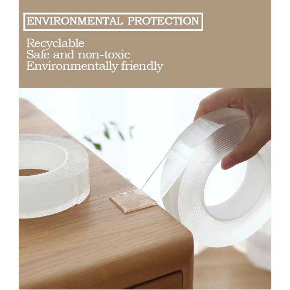 Multi-Functional Magic Tape Double Sided Reusable Sticky Silicone Anti-Slip Invisible Tape Double Sided Adhesive Tape For Wall Room