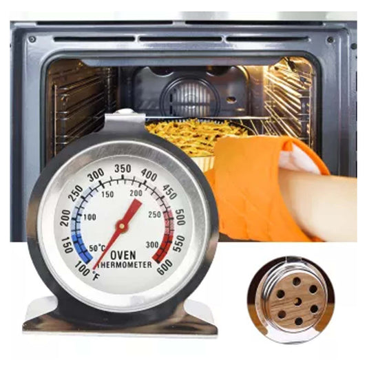 Stainless Steel Dial Oven Thermometer Grill Temperature Gauge For Home Kitchen Food Meat - Hang or Stand in Oven