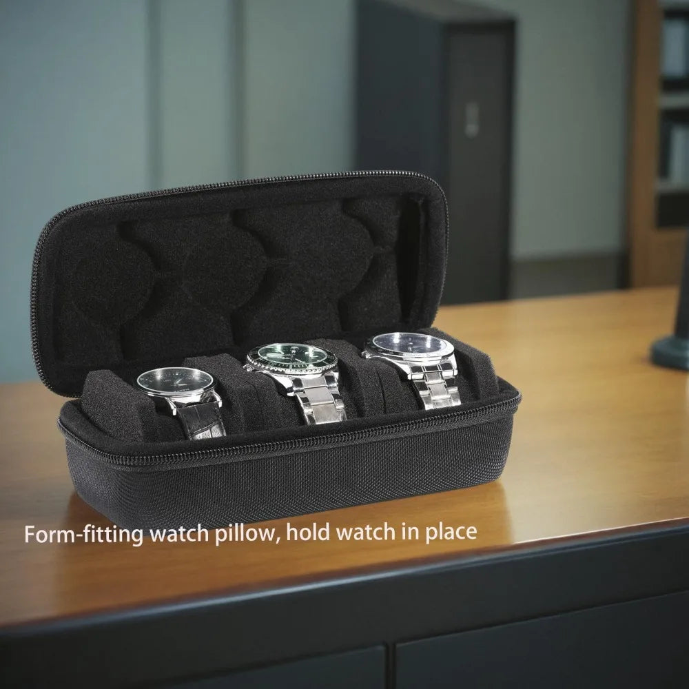 Watch box organizer 5 slots | Wristwatch Organizer Box Travel Case