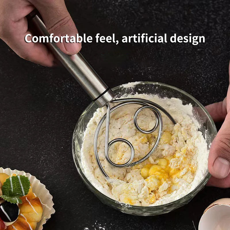 Stainless Steel Dough Whisk - Professional Baking & Mixing Tool
