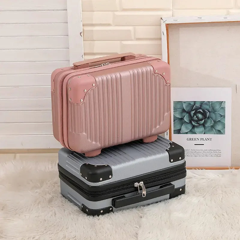 Waterproof Mini Travel Cosmetic Suitcase Storage Portable Makeup Storage Box Cosmetic Travel Case Waterproof, Cosmetic Box Vanity Box Mini Suitcase Women