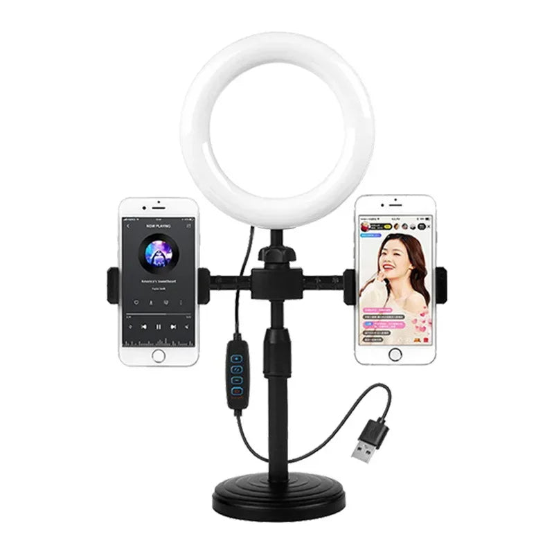LIVE DESKTOP RING LIGHT PHONE HOLDER L8066