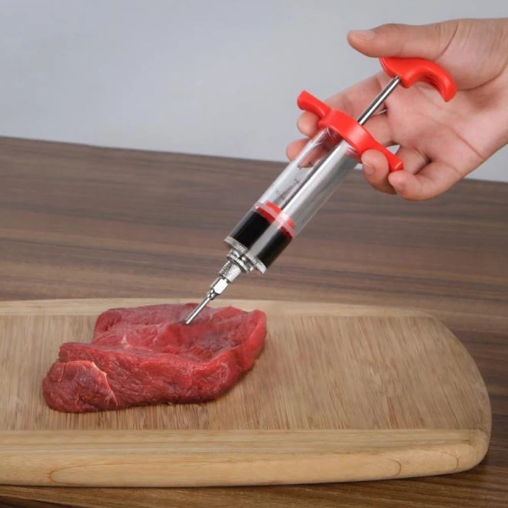 BBQ Meat Flavor Injector – 30ml Marinade Kitchen Tool for Chicken & Meat Sauces